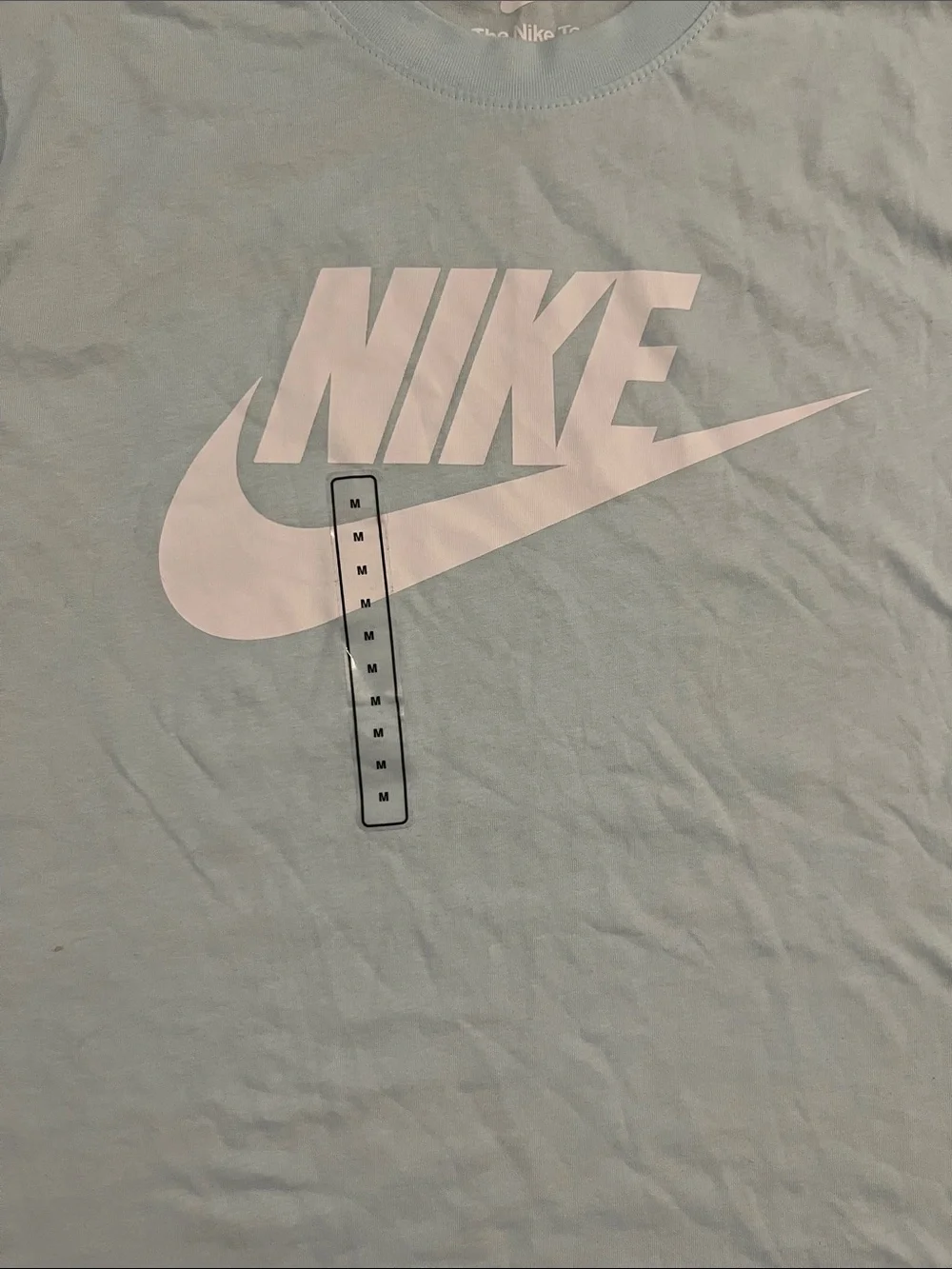 Nike Light Mint Green Aqua Blue Short Sleeve Tee with White Swoosh